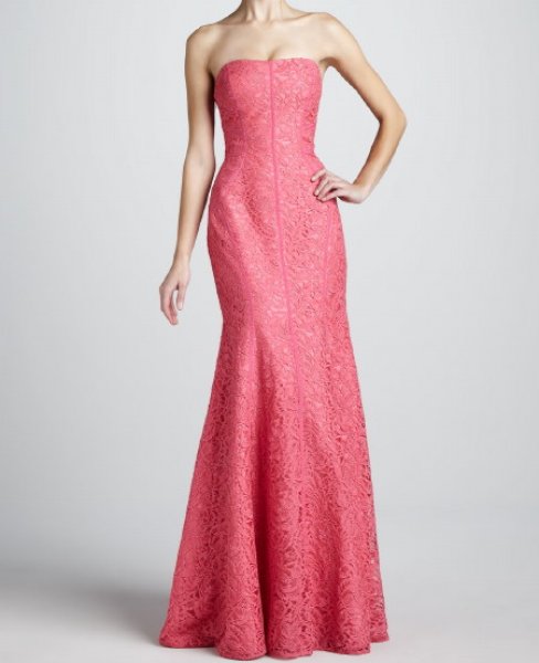 画像1: セール！ML Monique Lhuillier 　　Strapless Trumpet Gown  (1)