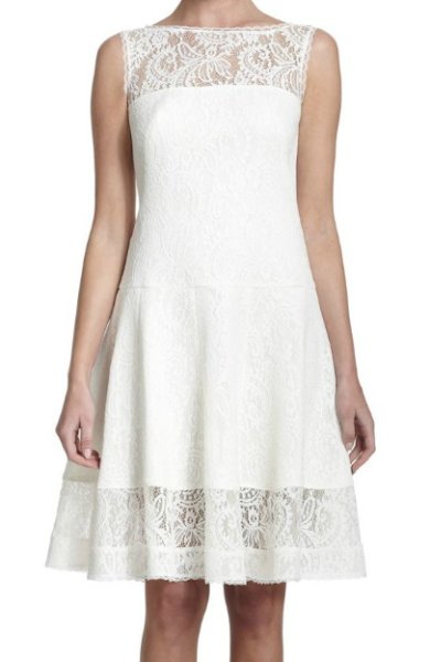 画像1: Tadashi Shoji    Lace Fit & Flare Dress (1)