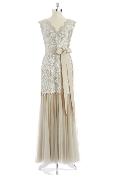 画像2: Tadashi Shoji     Sequin Lace Gown　FEATHER