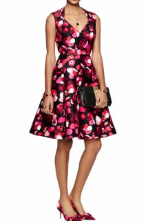 KATE SPADE New York ケイトスペード floral dots burnout fit & flare