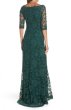 画像2: Tadashi Shoji   タダシショージ　Embroidered Boat Neck Mermaid Gown　グリーン系 (2)