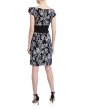 画像2: Tadashi Shoji タダシショージ  Cap-Sleeve Jacquard Dress　ブラック、ホワイト (2)