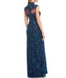 画像2: Tadashi Shoji タダシショージ  QARA EMBROIDERED GOWN　ブルー系 (2)