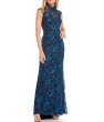 画像1: Tadashi Shoji タダシショージ  QARA EMBROIDERED GOWN　ブルー系 (1)