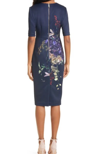 Amy Robach 着用】Ted Baker テッドベイカー Carvir 花柄ドレス