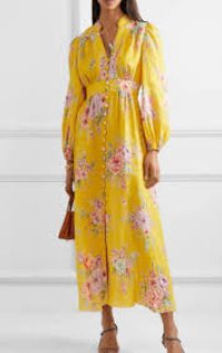 セール！【戸田恵梨香さん着用】Tory Burch トリーバーチ rib waist dress Yellow Swirl 12023 - インポート ワンピース通販babyface