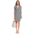 画像1: 【パリスヒルトン愛用】Diane von Furstenberg　ダイアンフォンファステンバーグ　 New Jeanne Two Wrap Dress　Chainlink Black  42401 (1)