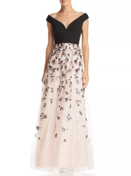 画像1: セール！BCBGMAXAZRIA　Embellished Off-the-Shoulder Gown (1)