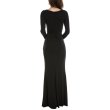 画像2: セール！Marchesa Notte マルケッサノッテ  MATTE RUCHED GOWN　ブラック  06271 (2)