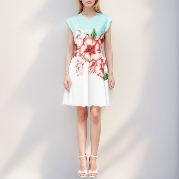 画像1: 【ドラマ使用】 Ted Baker テッドベイカー Maevea  Dress  06291 (1)