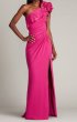 画像1: Tadashi Shoji タダシショージ   PIKE DRAPED ROSETTE SHOULDER GOWN ピンク系 (1)