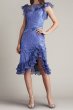 画像1: Tadashi Shoji  タダシショージ   GAL SEQUIN EMBROIDERED RUFFLE DRESS パープル、ブルー系 (1)