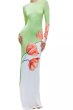 画像1: Alice + Olivia アリスアンドオリビア  Delora Floral Color Block Maxi Dress (1)