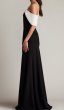 画像2: Tadashi Shoji タダシショージ　 Prewitt Pleated Drape Gown  ブラック、ホワイト (2)