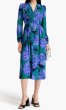 画像1: Diane von Furstenberg　ダイアンフォンファステンバーグ　Erica floral-print crepe midi dress (1)