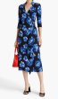 画像1: Diane von Furstenberg　ダイアンフォンファステンバーグ　Abigail floral-print wrap dress ブルー系  10063 (1)