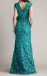 画像2:  Tadashi Shoji  タダシショージ　Esha Embroidered Waist Bow Gown グリーン系 (2)