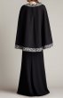 画像3: 【アンミカさん愛用】Tadashi Shoji  タダシショージ　Bian Cape Gown　ブラック  10081 (3)