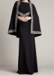 画像1: 【アンミカさん愛用】Tadashi Shoji  タダシショージ　Bian Cape Gown　ブラック  10081 (1)