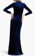 画像2: Tadashi Shoji タダシショージ  Bevan Velvet Waterfall Drape Gown　 ネイビー (2)