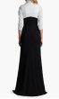 画像2: Tadashi Shoji  タダシショージ  Vanguard Collared Contrast Gown  ブラック、アイボリー (2)