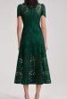 画像2: Self Portrait　セルフポートレート　GREEN CORD LACE MIDI DRESS (2)