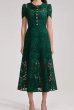 画像1: Self Portrait　セルフポートレート　GREEN CORD LACE MIDI DRESS (1)