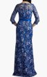 画像2:  Tadashi Shoji  タダシショージ　Fulcher Embroidered Illusion Gown　ブルー (2)