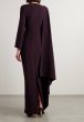 画像2: 【ヨルダン、ラーニア王女愛用】Solace London ソレイスロンドン  Lydia one-sleeve cape-effect cady maxi dress　プラム (2)