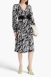 画像1: Diane von Furstenberg　ダイアンフォンファステンバーグ　Celestia wrap-effect pleated printed crepe dress (1)