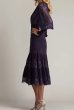 画像4: Tadashi Shoji タダシショージ  NYSSA  Pin-Tuck Long Sleeve Midi Dress　パープル系 (4)