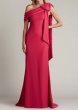 画像1: Tadashi Shoji タダシショージ   cassia ワンショルダー Gown  フューシャピンク系 (1)