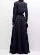 画像2: セール！Tadashi Shoji タダシショージ  ボレロ付き NERA CORDED LACE GOWN ネイビー系 (2)