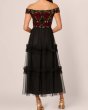 画像2: Adrianna Papell アドリアナパペル　Velvet And Tulle Midi Dress  01291 (2)