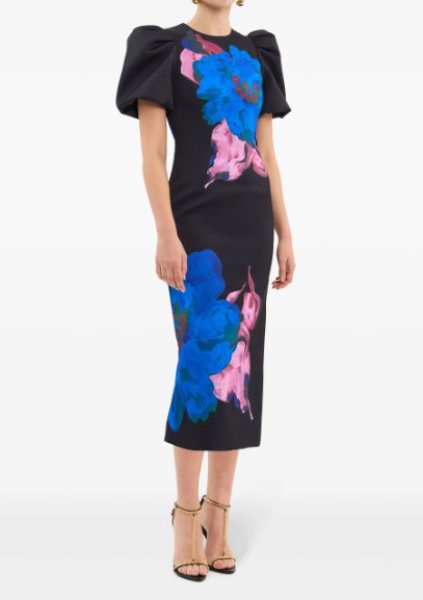 画像1: セール！【Zara Tindall愛用】Rebecca Vallance レベッカヴァランス  Acid Bloom midi dress (1)