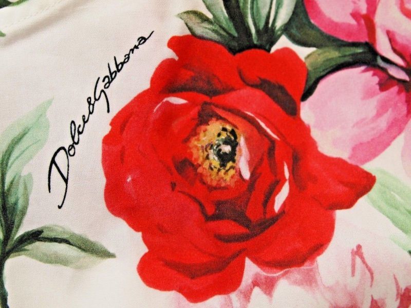 美品　ドルチェアンドガッバーナ　トートバッグ　花柄　薔薇柄　ボタニカル柄