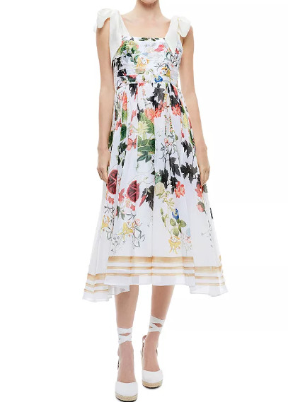 【ジェニファーロペス愛用】Alice + Olivia アリスアンドオリビア　  Haven Flared Midi Dress  11123